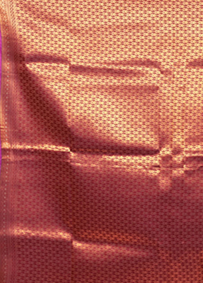 Purple Dupion Silk Saree With Blouse Piece - Image 5