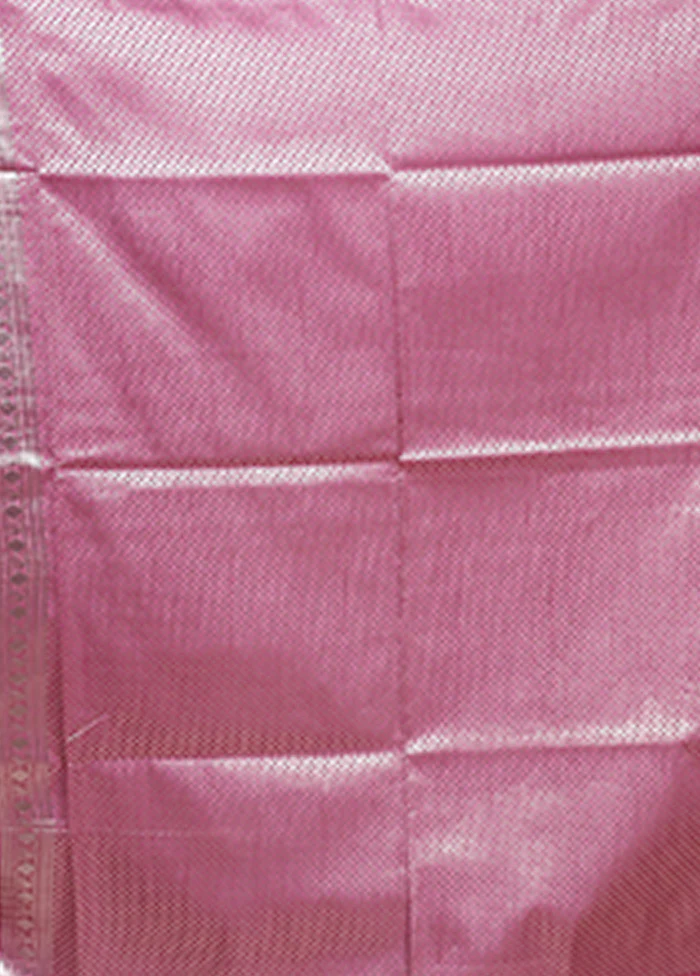 Purple Dupion Silk Saree With Blouse Piece - Image 5
