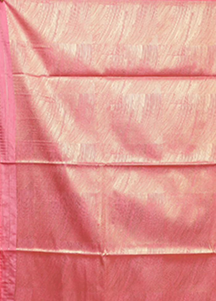 Purple Dupion Silk Saree With Blouse Piece - Image 5
