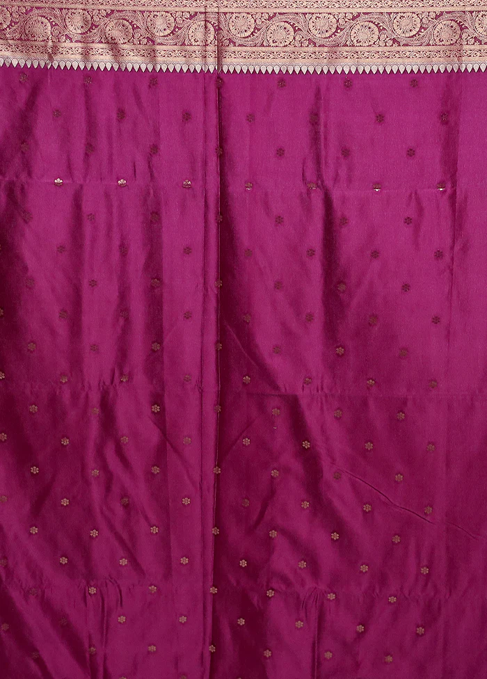 Pink Dupion Silk Saree With Blouse Piece - Image 5