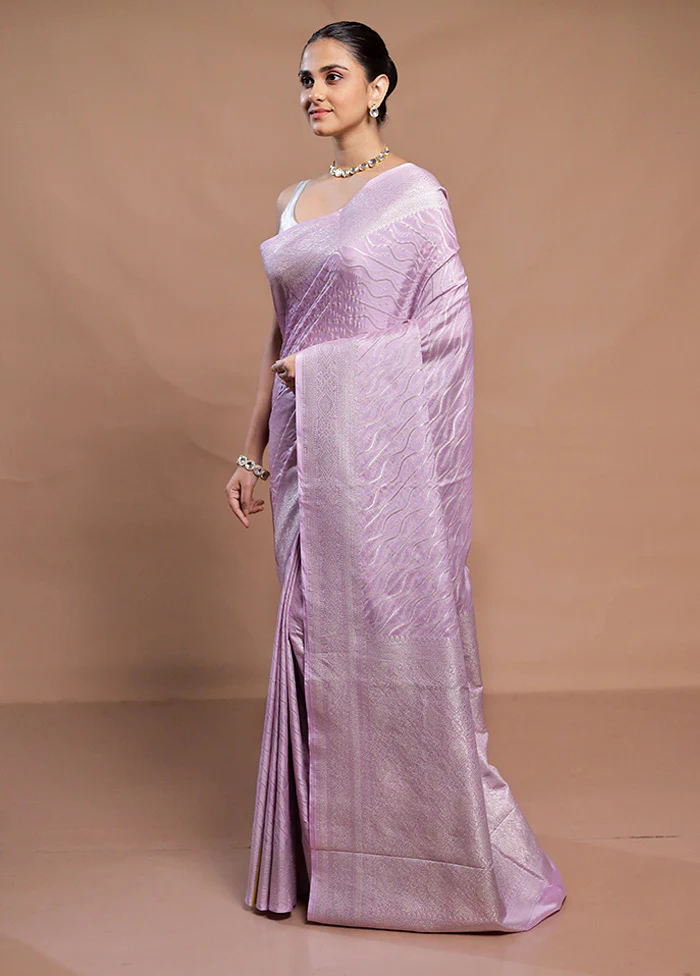 Purple Georgette Saree With Blouse Piece - Image 4