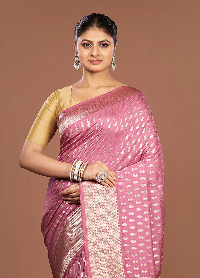 Purple Georgette Saree With Blouse Piece
