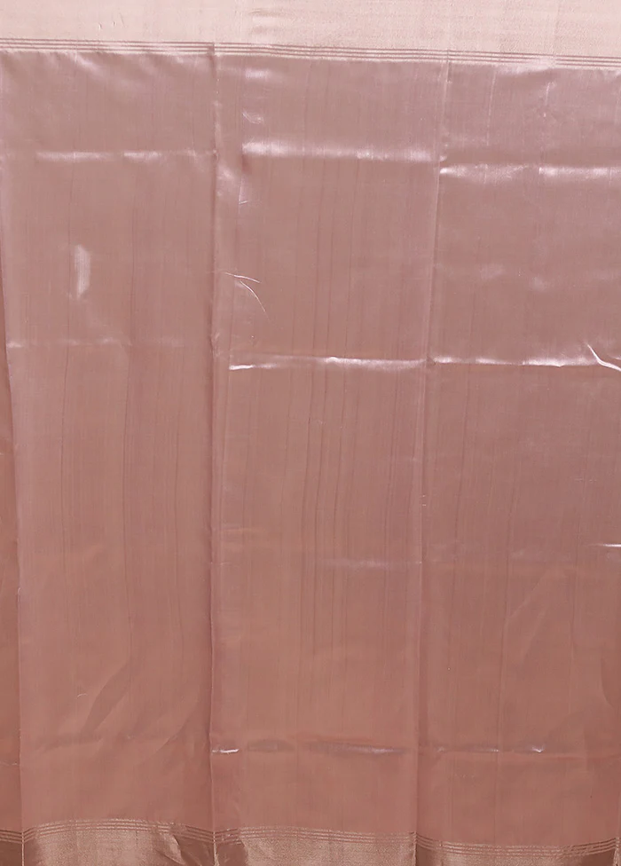 Purple Handloom Chanderi Pure Cotton Saree With Blouse Piece - Image 5