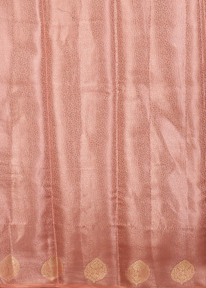 Purple Handloom Dupion Pure Silk Saree With Blouse Piece - Image 5