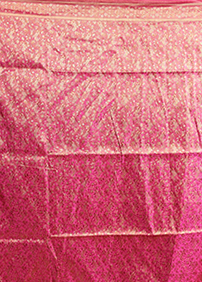 Purple Handloom Jamewar Pure Silk Saree With Blouse Piece - Image 5