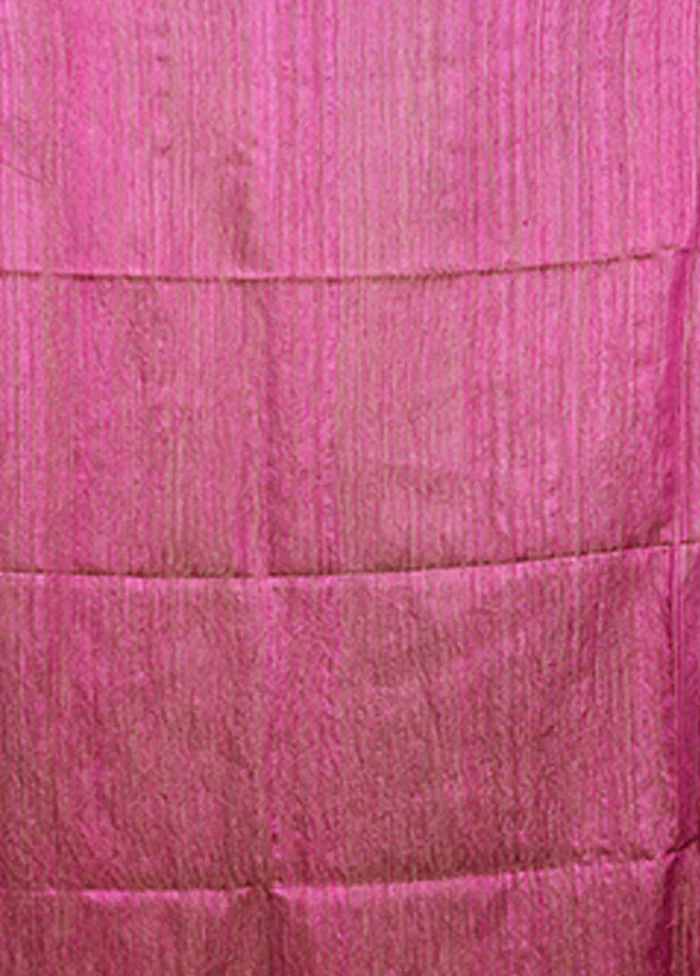 Purple Handloom Matka Pure Silk Saree With Blouse Piece - Image 5