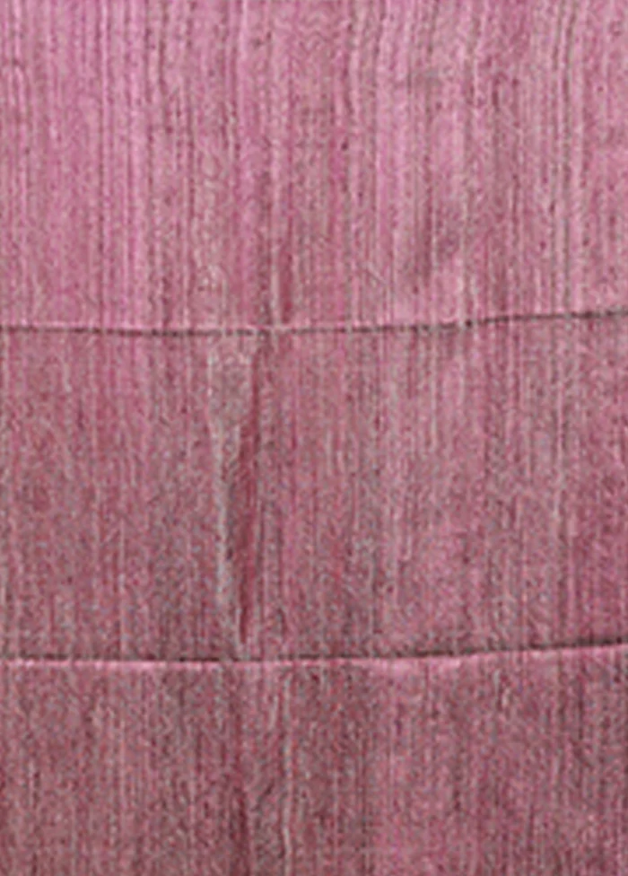 Purple Handloom Matka Pure Silk Saree With Blouse Piece - Image 5