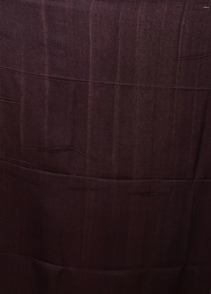 Purple Handloom Matka Pure Silk Saree With Blouse Piece - Image 5