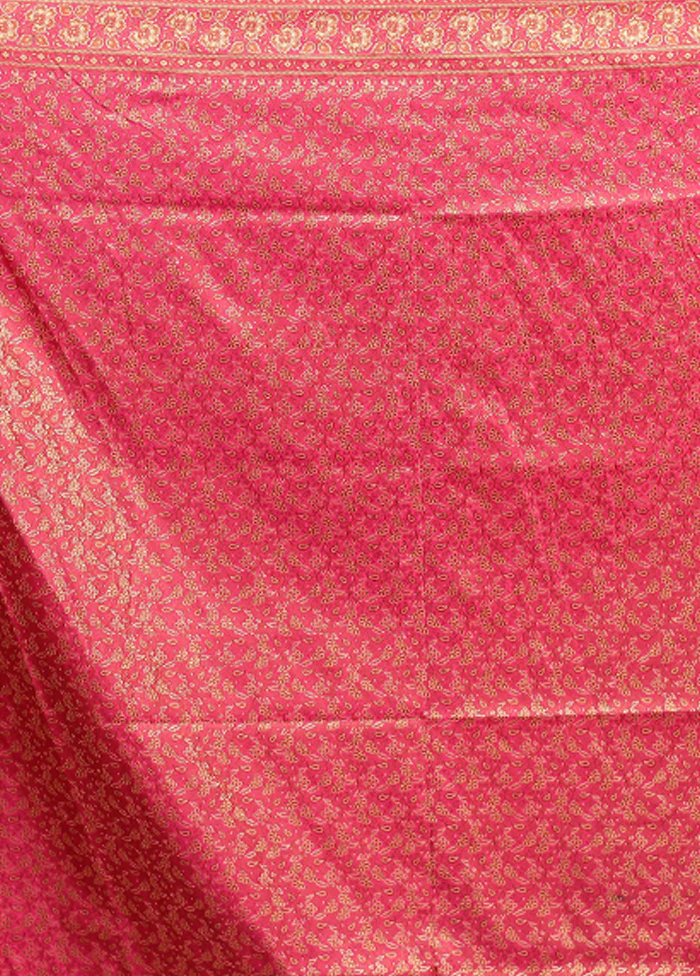 Purple Jamewar Silk Saree With Blouse Piece - Image 5