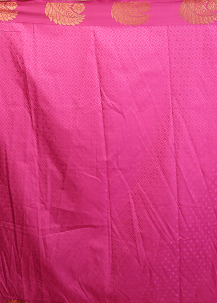 Purple Kanjivaram Silk Saree With Blouse Piece - Image 5