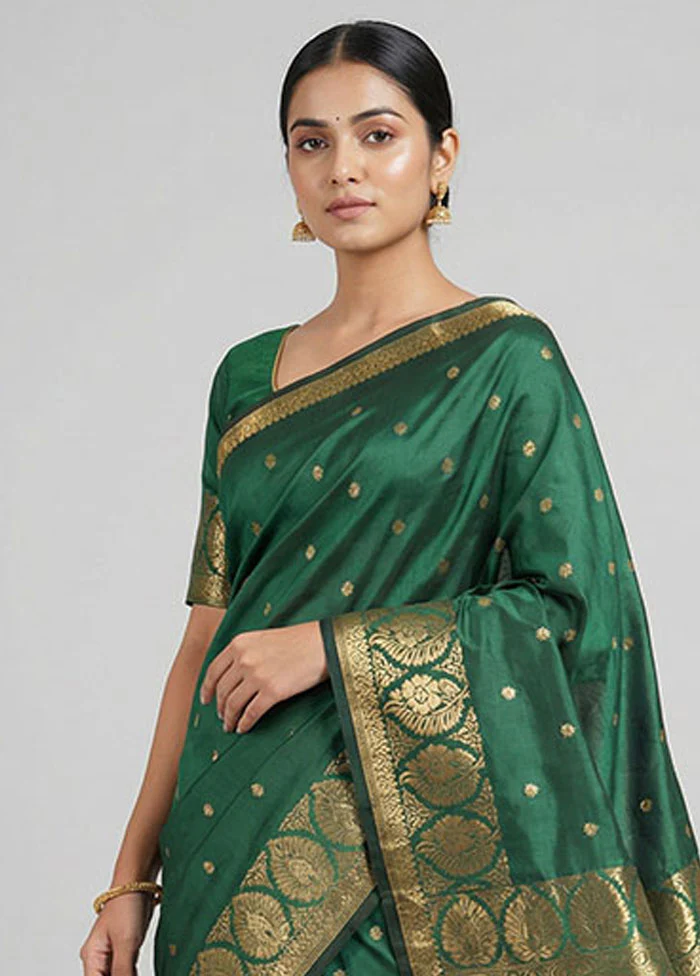 Purple Kanjivaram Silk Saree With Blouse Piece - Image 2