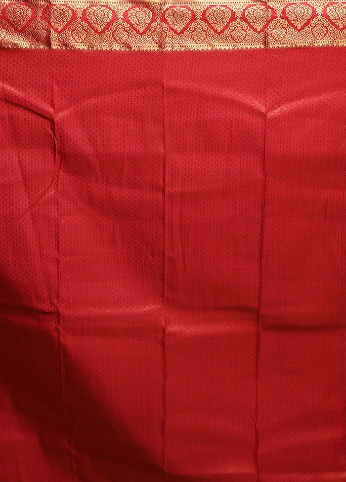 Purple Kanjivaram Silk Saree With Blouse Piece - Image 5