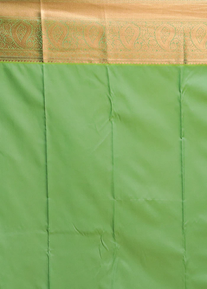 Purple Kanjivaram Silk Saree With Blouse Piece - Image 5