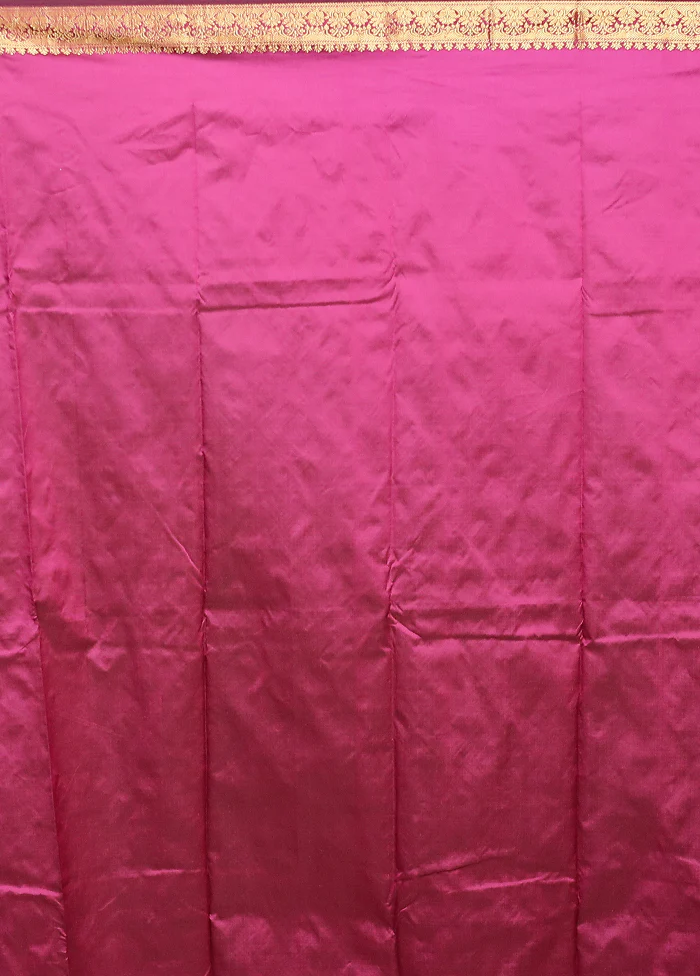 Purple Kanjivaram Silk Saree With Blouse Piece - Image 5