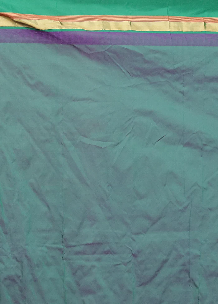 Purple Kanjivaram Silk Saree With Blouse Piece - Image 5