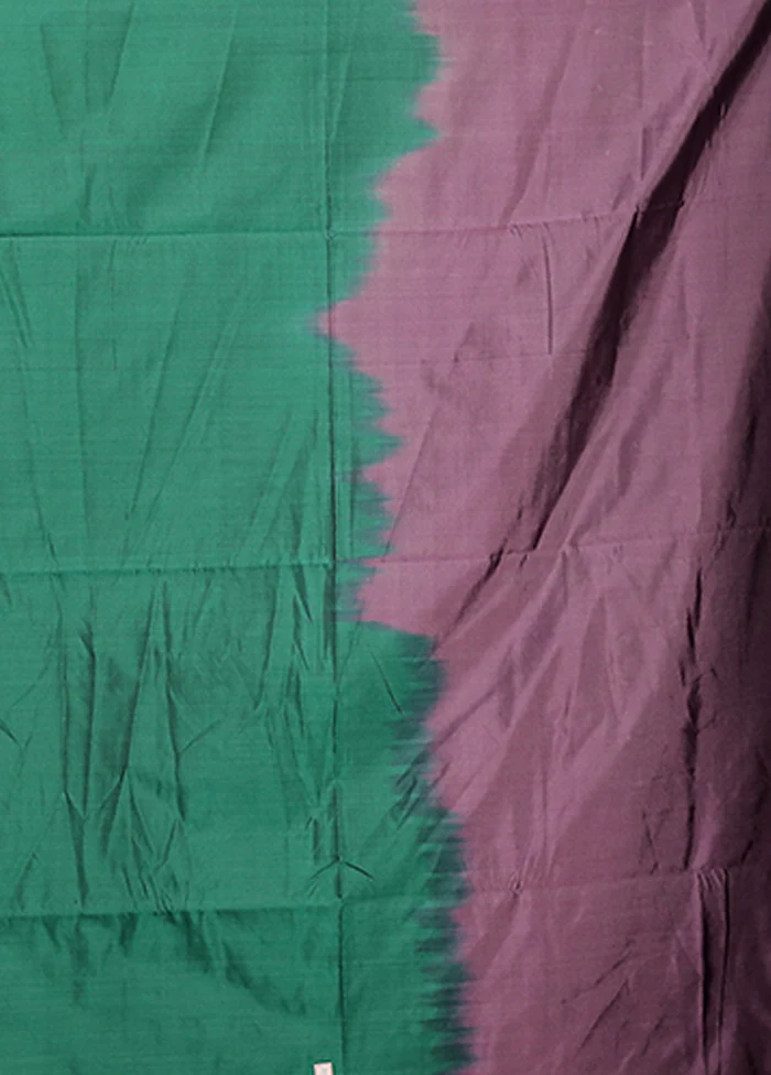 Purple Kanjivaram Silk Saree With Blouse Piece - Image 5