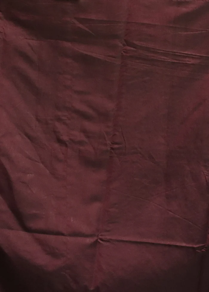 Purple Kantha Stitch Silk Saree With Blouse Piece - Image 5