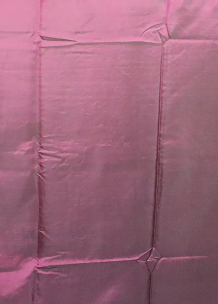 Purple Kantha Stitch Silk Saree With Blouse Piece - Image 5