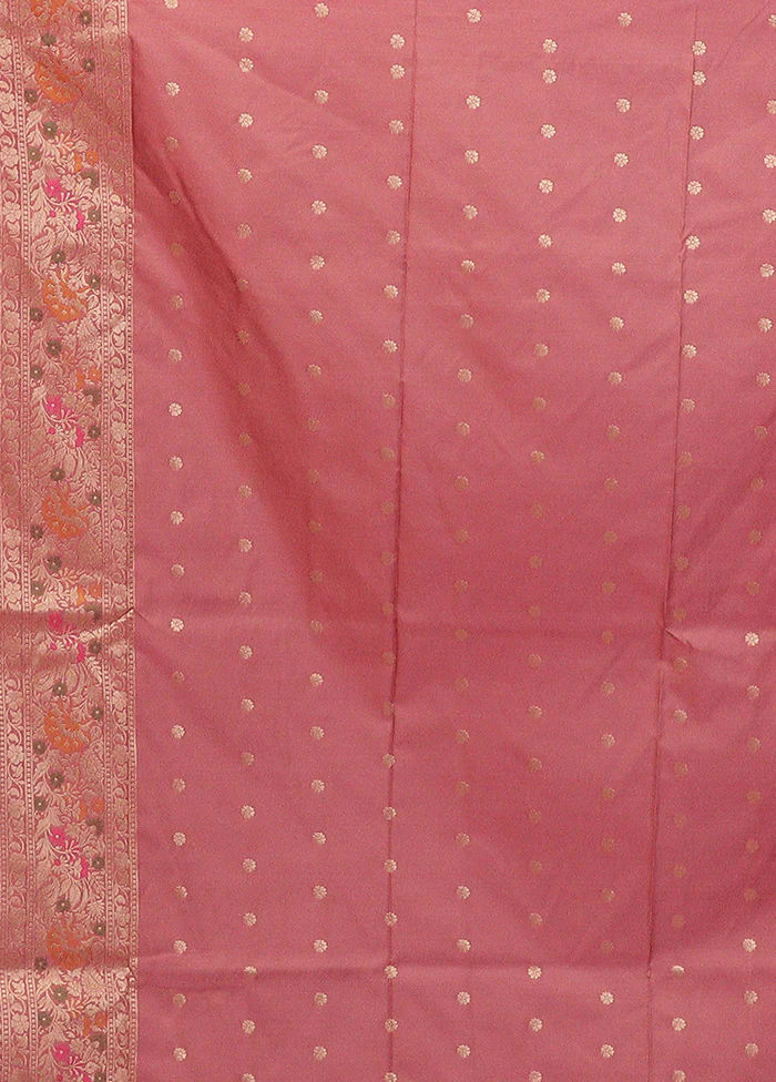 Purple Katan Silk Saree With Blouse Piece - Image 5
