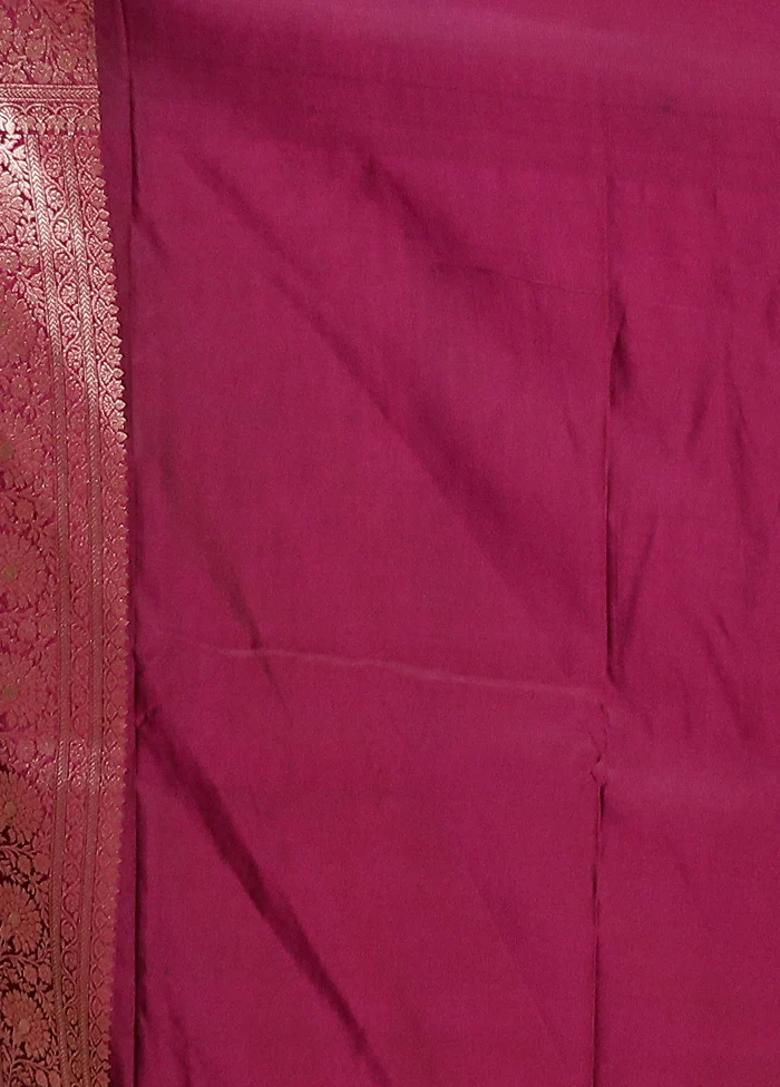 Maroon Katan Silk Saree With Blouse Piece - Image 5