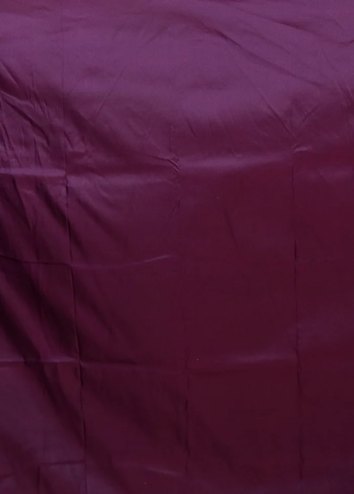 Purple Katan Silk Saree With Blouse Piece - Image 5