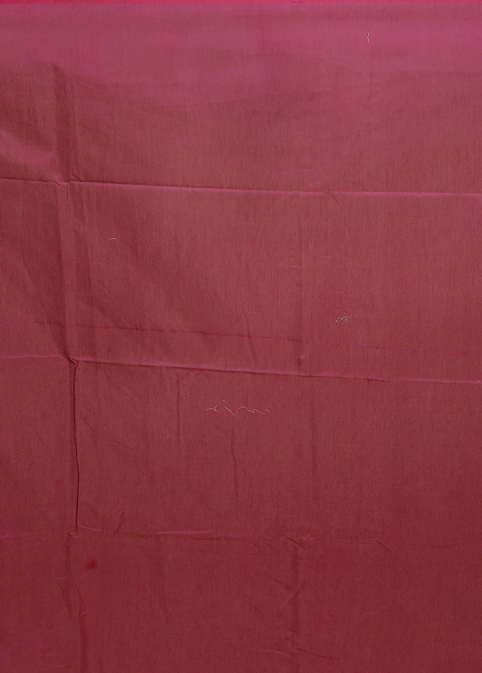 Pink Kora Silk Saree With Blouse Piece - Image 5