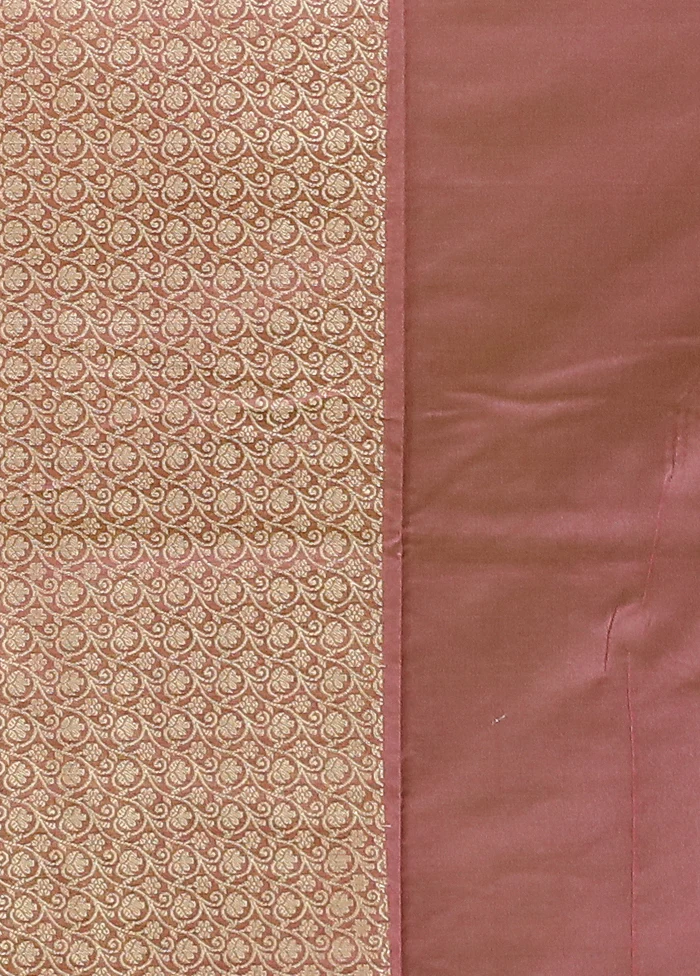 Purple Kora Silk Saree With Blouse Piece - Image 5