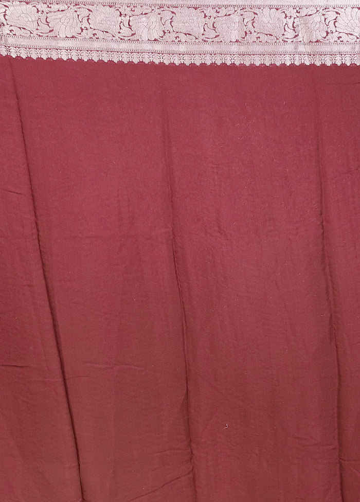 Purple Kora Silk Saree With Blouse Piece - Image 5