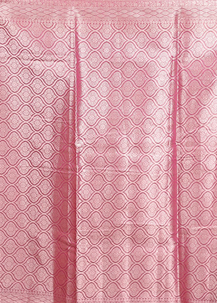 Purple Kora Silk Saree With Blouse Piece - Image 5