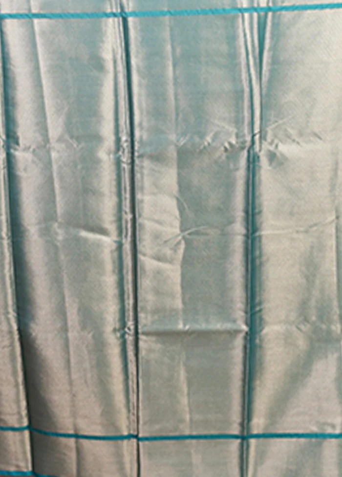 Purple Kora Silk Saree With Blouse Piece - Image 5