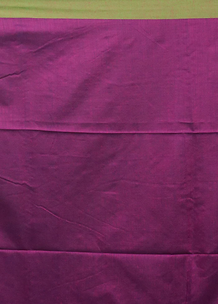 Purple Matka Silk Saree With Blouse Piece - Image 5