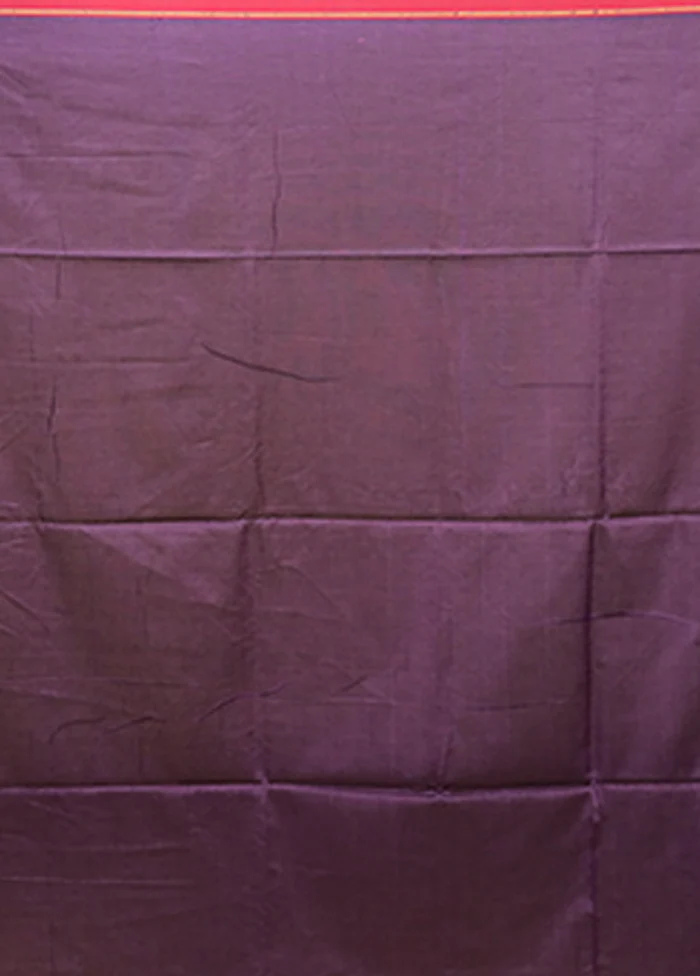 Purple Matka Silk Saree With Blouse Piece - Image 5