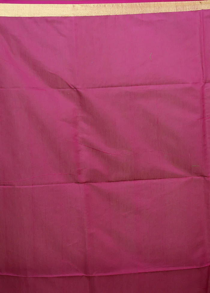 Purple Matka Silk Saree With Blouse Piece - Image 5