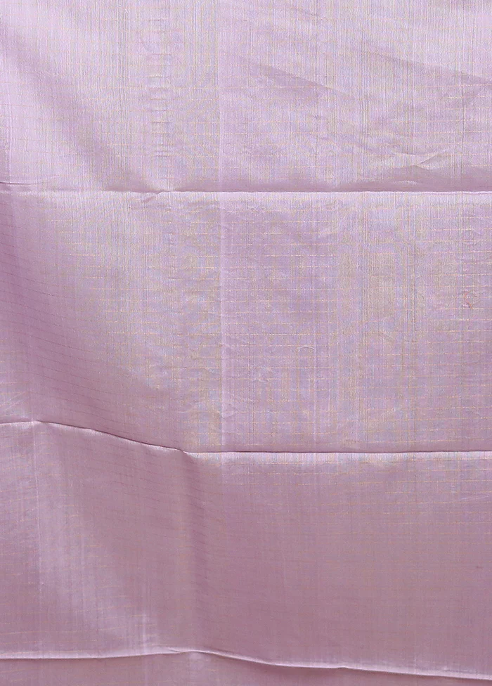 Purple Matka Silk Saree With Blouse Piece - Image 5