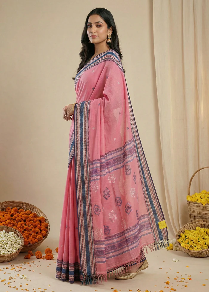 Purple Matka Silk Saree With Blouse Piece - Image 4