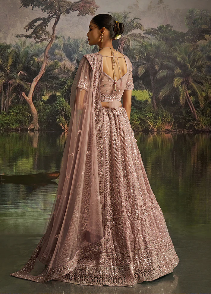 Purple Net Lehenga Set - Image 3