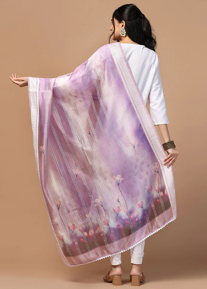 Purple Organza Dupatta - Image 2