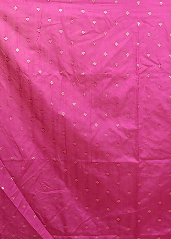 Purple Organza Saree With Blouse Piece - Image 5
