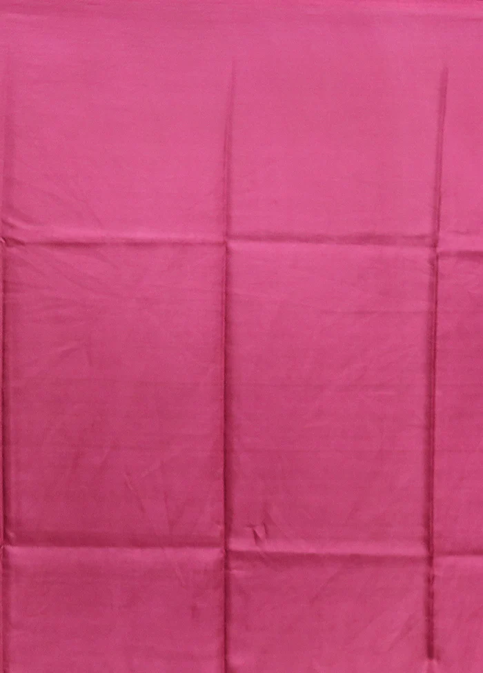 Purple Printed Pure Silk Saree Without Blouse Piece - Image 5