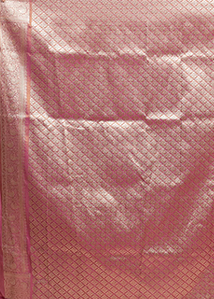 Purple Tissue Silk Saree With Blouse Piece - Image 5