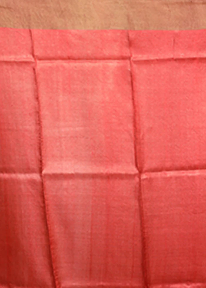 Purple Tussar Silk Saree With Blouse Piece - Image 5