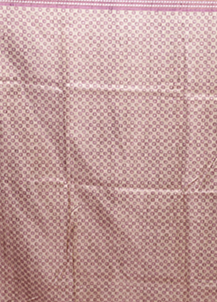 Purple Tussar Silk Saree With Blouse Piece - Image 5