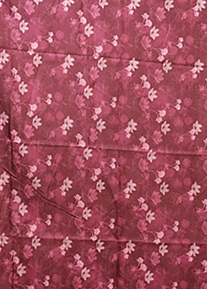 Purple Tussar Silk Saree With Blouse Piece - Image 5