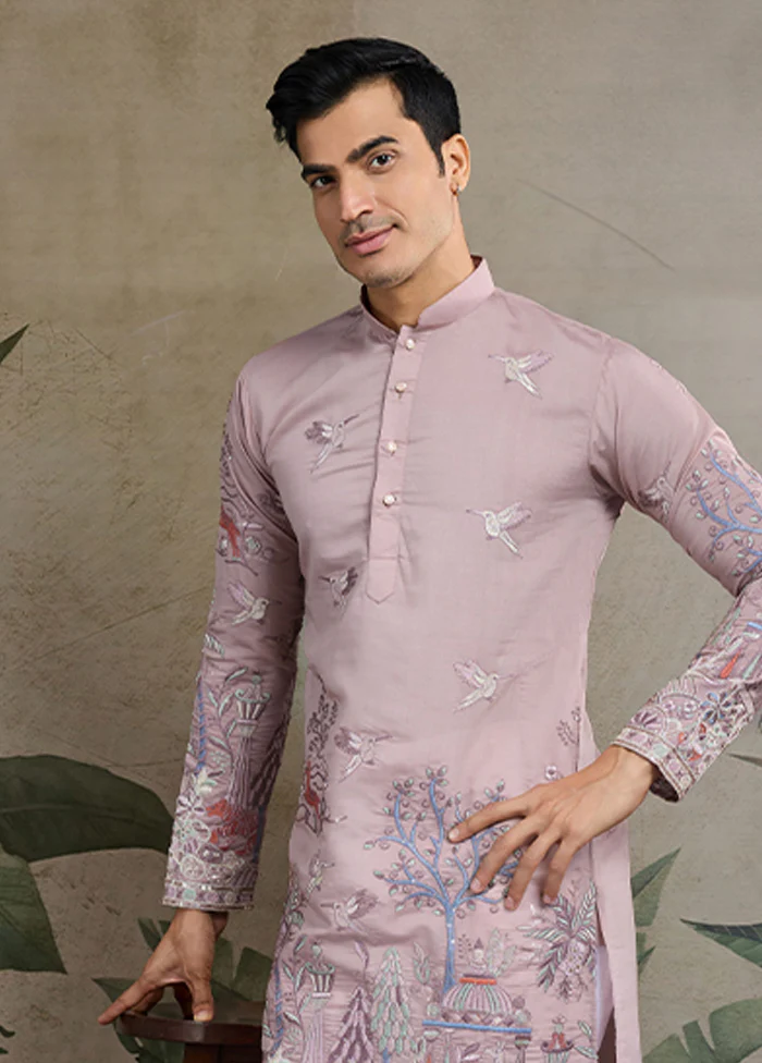 Purple Viscose Kurta - Image 2