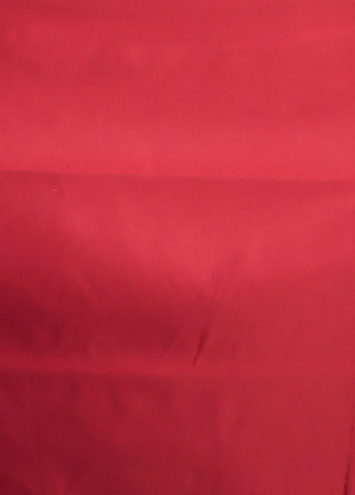 Red Banarasi Silk Saree With Blouse Piece - Image 5