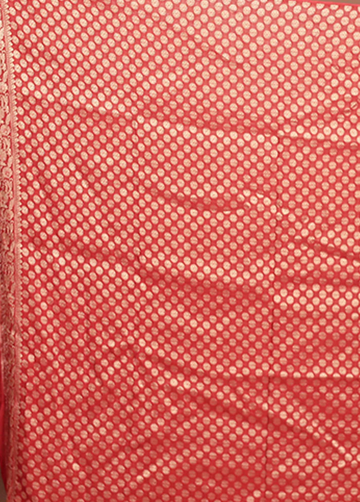 Red Georgette Saree With Blouse Piece - Image 5