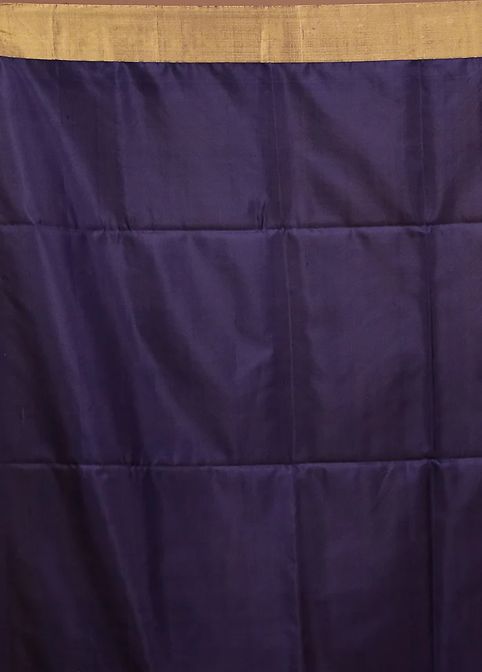Red Handloom Kanjivaram Pure Silk Saree With Blouse Piece - Image 5