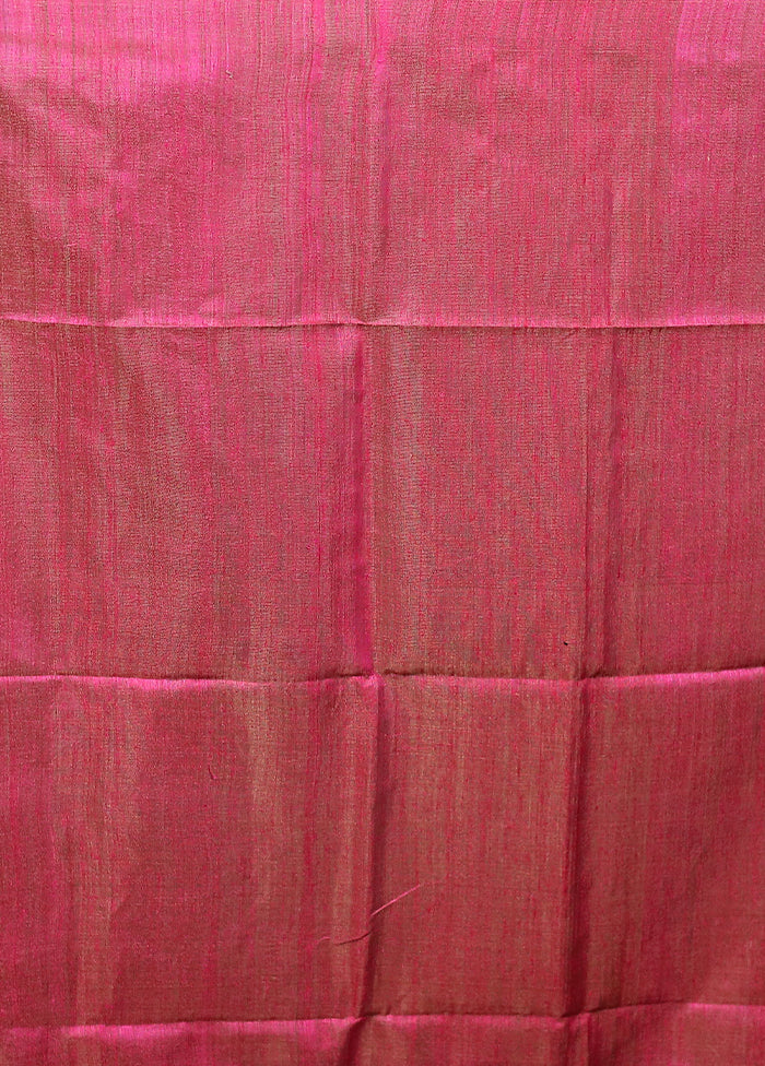 Red Handloom Matka Pure Silk Saree With Blouse Piece - Image 5