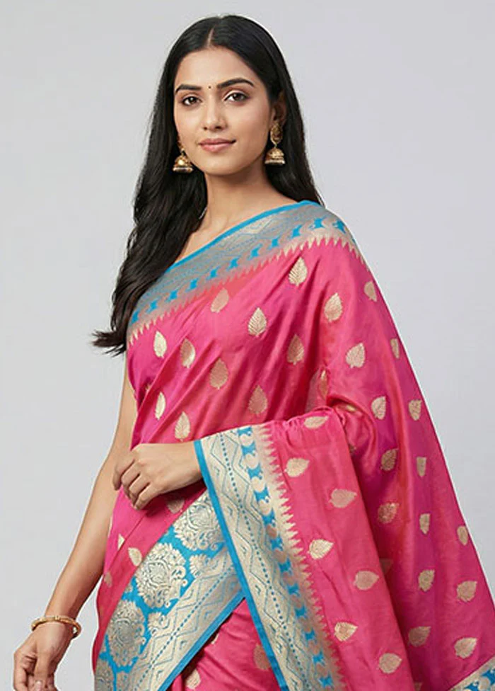 Red Kanjivaram Silk Saree With Blouse Piece - Image 2