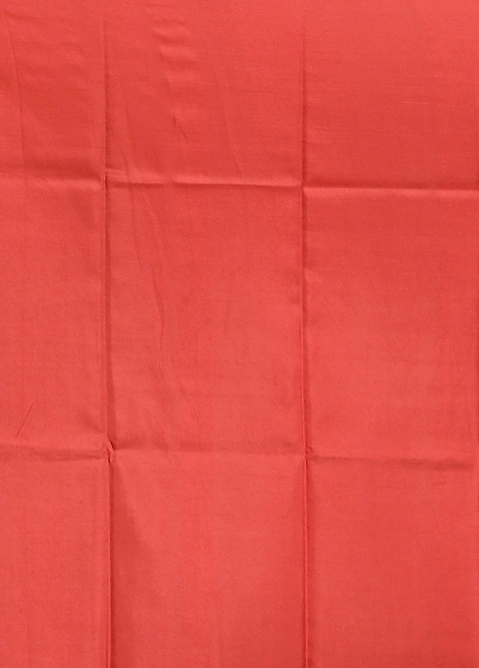 Red Printed Pure Silk Saree Without Blouse Piece - Image 5